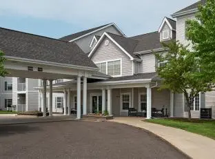Front entrance at American House Troy Independent Living Community
